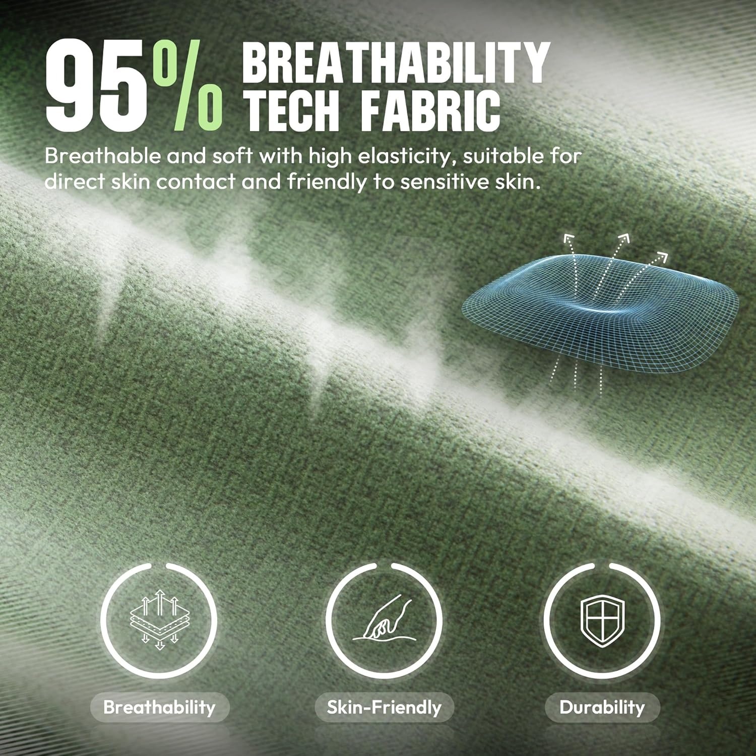image:imageDowinx Gaming Chair Fabric with Pocket Spring Cushion High Back Ergonomic Computer Chair with Footrest for Adults Massage Lumbar Support Swivel Game Chair for Office Gaming 300LBS GreenGreen