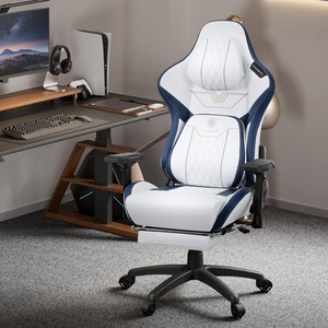 image:imageDowinx Big and Tall Gaming Chair with Footrest High Back Ergonomic Office Chair with Comfortable Headrest and Lumbar Support White