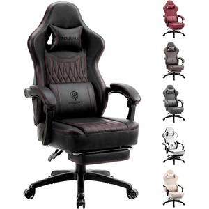 image:imageDowinx Gaming Chair Breathable PU Leather Gamer Chair with Footrest Massage Lumbar Support Big and Tall Ergonomic Reclining Computer Chair with Pocket Spring Cushion for Adults Teens BlackampWhiteBlack