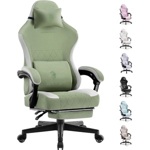 image:imageDowinx Gaming Chair Fabric with Pocket Spring Cushion High Back Ergonomic Computer Chair with Footrest for Adults Massage Lumbar Support Swivel Game Chair for Office Gaming 300LBS GreenGreen