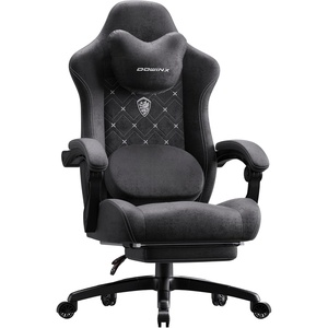 image:imageDowinx Gaming Chair with Heated Massage Lumbar SupportBig and Tall Fabric Gaming Chairs for Adults with Footrest Ergonomic Computer Game Chair with Poket Spring Cushions 350lbs BlackBlack