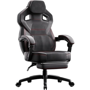 image:imageDowinx PU Leather Gaming Chair with Footrest Big and Tall Ergonomic Computer Chair with Lumbar Support Wide Back Gamer Chair for Heavy People BlackBlackpu