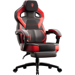 image:imageDowinx PU Leather Gaming Chair with Footrest Big and Tall Ergonomic Computer Chair with Lumbar Support Wide Back Gamer Chair for Heavy People BlackRedpu