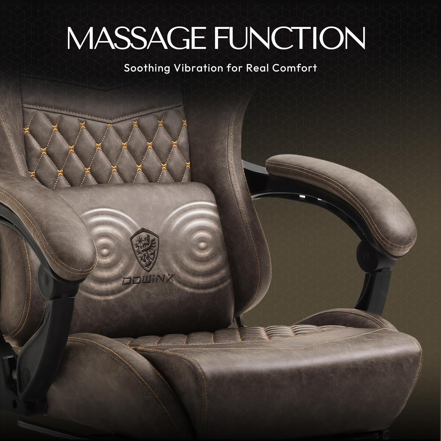 image:imageDowinx Gaming Chair Big and Tall Ergonomic PC Gaming Chair with Footrest amp Massage Racing Style Reclining Computer Chair for Adults 400LBS Capacity Heavy Duty Gamer Chair BlackBrown