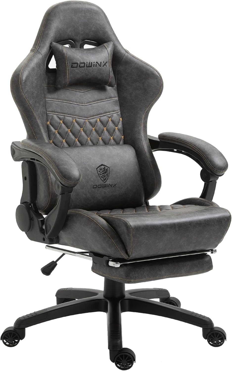 image:imageDowinx Gaming Chair Big and Tall Ergonomic PC Gaming Chair with Footrest amp Massage Racing Style Reclining Computer Chair for Adults 400LBS Capacity Heavy Duty Gamer Chair BlackGrey
