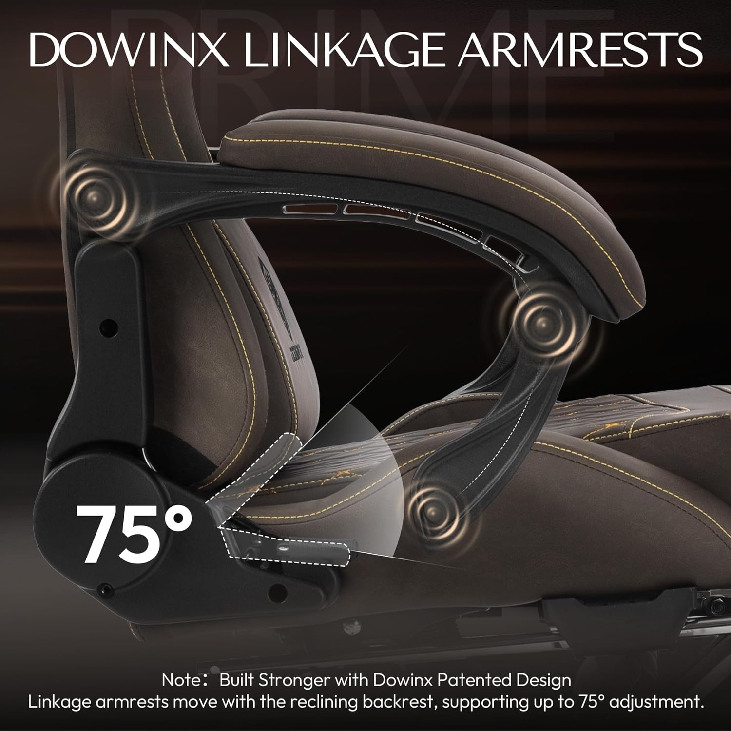 image:imageDowinx Gaming Chair Big and Tall Ergonomic PC Gaming Chair with Footrest amp Massage Racing Style Reclining Computer Chair for Adults 400LBS Capacity Heavy Duty Gamer Chair BlackBrown