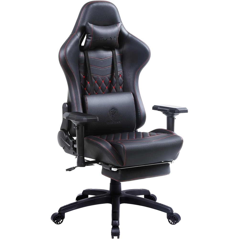 image:imageDowinx Gaming Chair Big and Tall Ergonomic PC Gaming Chair with Footrest amp Massage Racing Style Reclining Computer Chair for Adults 400LBS Capacity Heavy Duty Gamer Chair BlackBlack