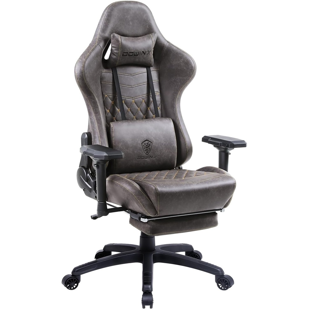 image:imageDowinx Gaming Chair Big and Tall Ergonomic PC Gaming Chair with Footrest amp Massage Racing Style Reclining Computer Chair for Adults 400LBS Capacity Heavy Duty Gamer Chair BlackBrown