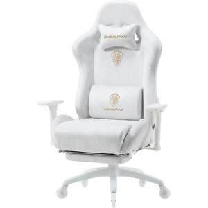 image:imageDowinx Big and Tall Gaming Chair with Suede Fabric Breathable Game Chairs for Adults with Oversized Thick Seat for 440lbs Ergonomic Gamer Chair for Streaming amp Long Gaming Sessions GreyWhite
