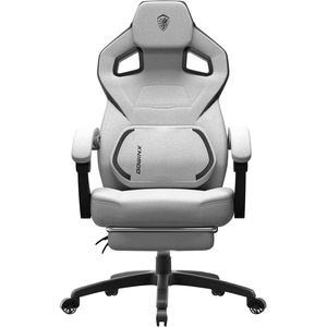 image:imageDowinx Fabric Gaming Chair with Footrest 350lb Big and Tall Gamer Chair Wide Seat Ergonomic Computer Chair with Lumbar Massage Support Wide Back Office Chair for Heavy People BlackGrey
