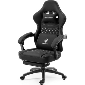 image:imageDowinx Gaming Chair Breathable Fabric Game Chair with Gel Pad and Storage Bag Comfortable Gamer Chair with Pocket Spring Cushion Ergonomic Computer Chair with Footrest GreenBlack