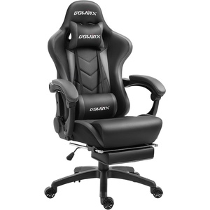 image:imageDowinx Gaming Chair Ergonomic Racing Style Recliner with Massage Lumbar Support Office Armchair for Computer PU Leather ESports Gamer Chairs with Retractable Footrest BlackampGrey