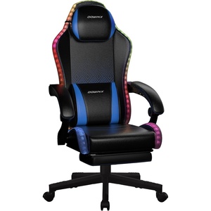 image:imageDowinx Gaming Chair LED Game Chair with Massage Lumbar Support and Footrest  Ergonomic Computer Chair with Adjustable Height for Adults and Teens Blue
